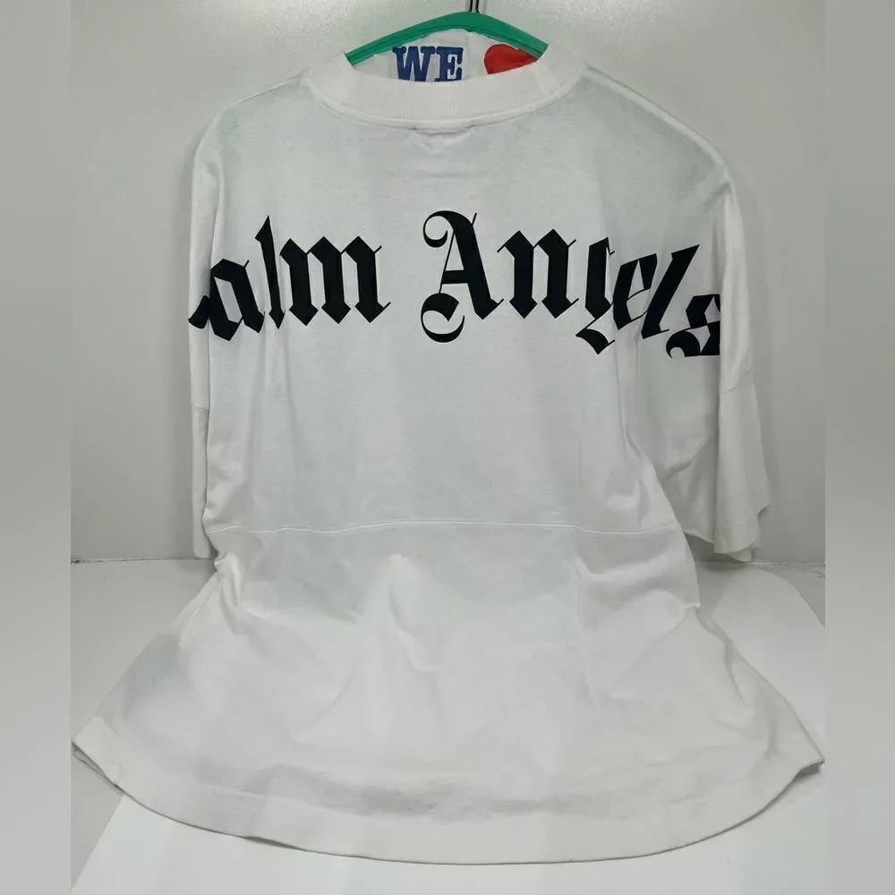 Palm Angels Size M Classic Logo Oversized White T-shirt